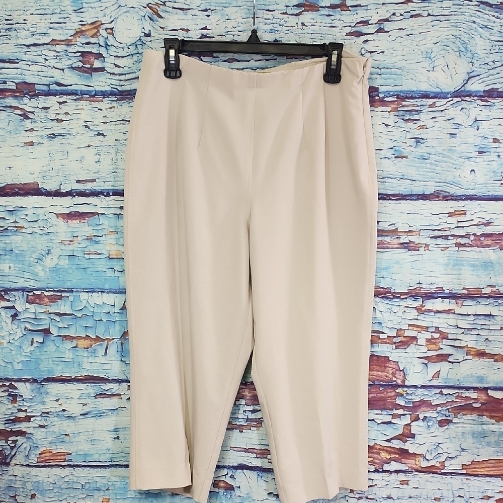 Sigrid Olsen Cream Ankle Pants